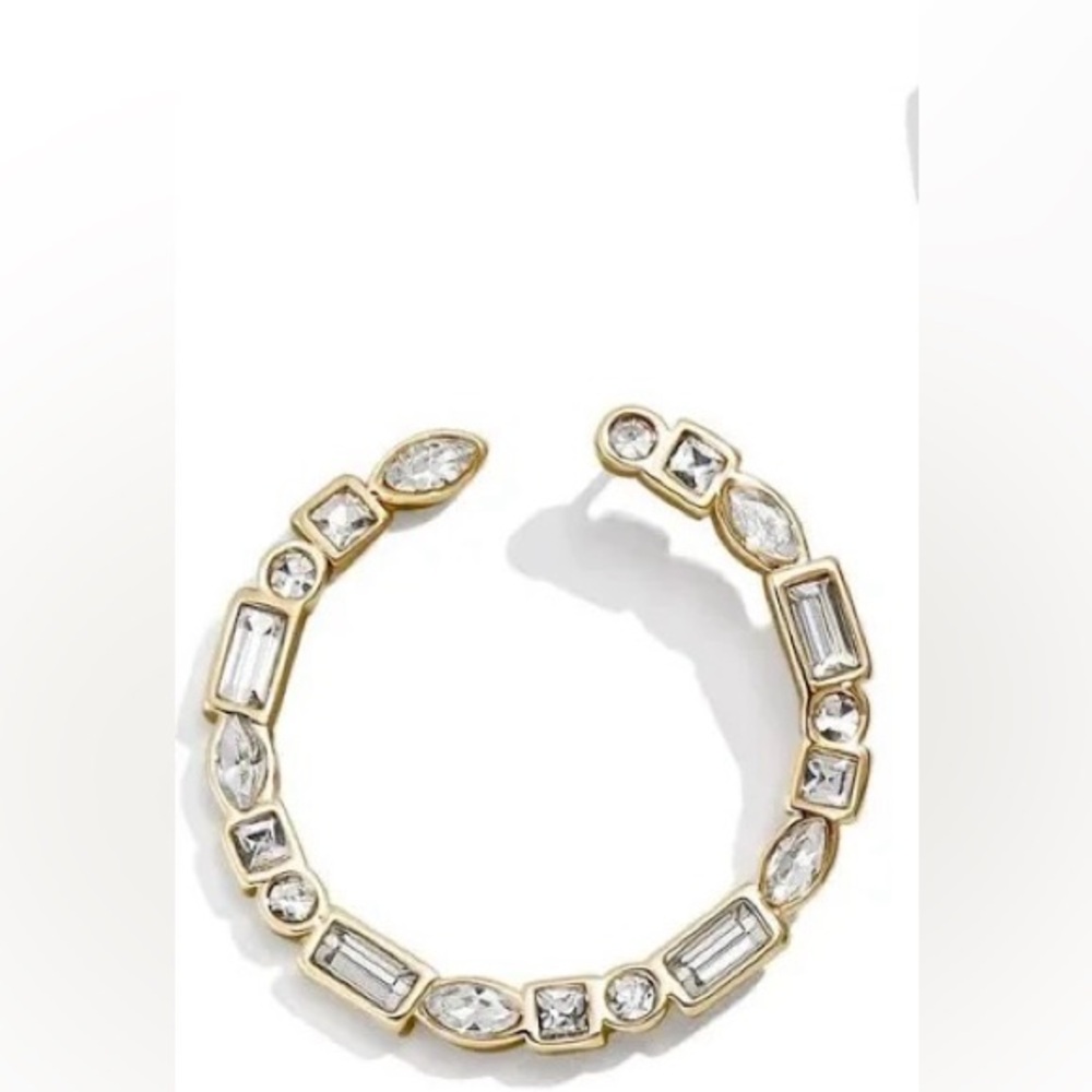 BaubleBar Mixed Crystal Frontal Hoop Earring